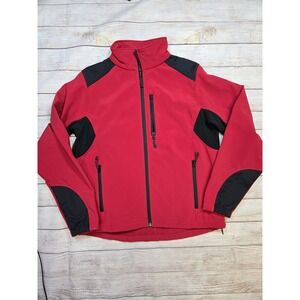 Black Diamond Diamond Jacket Men's Size Medium Soft Shell Red Fleece Lining